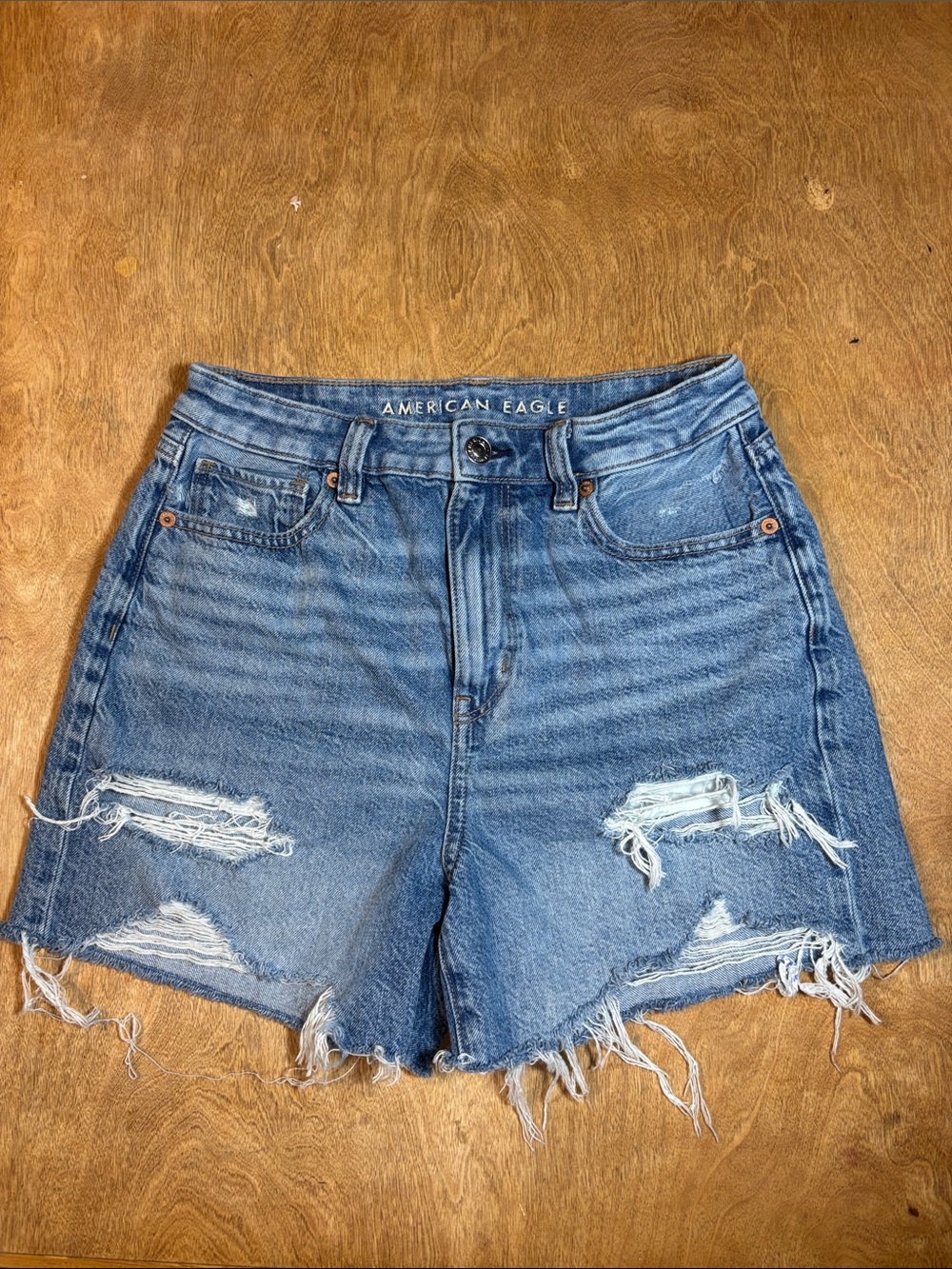 American Eagle Outfitters Distressed Denim Cutoff Shorts - Blue
